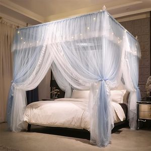 <span class=keywords><strong>Moustiquaire</strong></span> de lit pliable personnalisable Palace King à trois portes, épaissie et densifiée, en dentelle, écologique, toutes saisons, en LLIN - Product Image 2