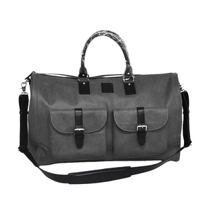 Échantillon Gratuit – Housse de Costume de Luxe Personnalisée Multifonctionnelle en Toile Grise pour Rangement et Voyage – Sac de Transport pour Robe de Mariée - Product Image 1
