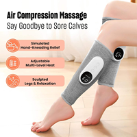 OEM Kabelloses Luftkompressions-Wadenmassagegerät mit Wärme, Vibration und Zeitsteuerung, Wiederaufladbares Beinzirkulationsgerät