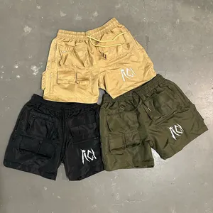 Coupe-vent utilitaire surdimensionné d'été de haute qualité personnalisé short cargo en nylon multi-poches streetwear