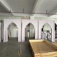 Arche de mariage en PVC sculptée en 3D, décorative et lumineuse, pour scène événementielle, style moderne et luxueux