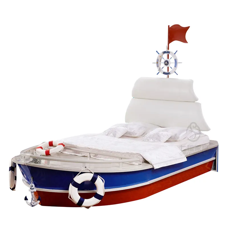 Cama divertida moderna personalizada, cama divertida para móveis barco pirata navio cama barco com preço barato