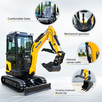 Mini Excavator 1.6 Ton Stok Gudang AS Siap Kirim Alat Penggali Rumah Tangga Crawler Hidrolik 1.2 Ton Mini Excavator Dijual