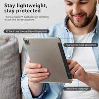Pour ipad pro 234 11 pouces étui de protection Smart Cove dur PC tablette étui pour 2024 iPad étui pro 11 2020/2021/2022 tablette