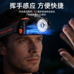 Headlamp Led Rechargeable Battery 120 Lm W White Light Outdoor <b>Camping</b> <b>Hiking</b> Fishing - Product Image 3