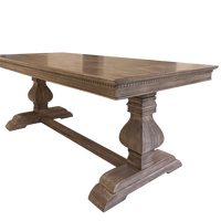 Table à manger en bois massif de style rétro français, table longue en noyer noir américain, bureau rustique en bois de frêne pour la maison