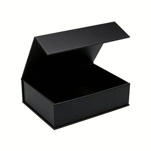 Custom Black <b>Book</b> Shaped Cardboard Magnetic Flip Closure Packaging Rigid Paper <b>Gift</b> Box Custom Color and logo - Product Image 3