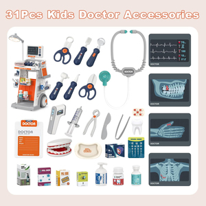 26個入り 子供用教育玩具 医師おもちゃ シミュレーション歯医者 医療カートツールおもちゃセット キッズ・子供向け - Product Image 5