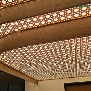 卸売カスタマイズ竹装飾竹天井パネル籐竹製家具 - Product Image 1