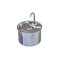 Fontaine à eau circulaire automatique pour chat en acier inoxydable avec emballage personnalisé en provenance de Chine
