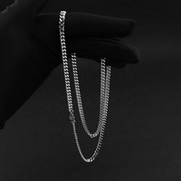 Beiyan 18K or rempli délicat pendentif serpent en acier inoxydable collier de chaîne de ventre maigre avec lien à la mode tour de cou