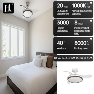 Ventilateur de plafond LED invisible rétractable de haute qualité, personnalisable, pour l'intérieur, 42W, 42 pouces, ABS, 4 pales, avec télécommande - Product Image 5