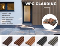 Revêtement extérieur en composite aluminium WPC à grain de bois, imperméable, noir, 3M, pour hôtel, villa, bardage extérieur, façade, écologique
