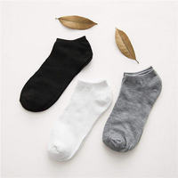 Chaussettes courtes unies pour hommes, prêtes à être expédiées en gros, pour usage quotidien décontracté, coupe basse, personnalisation acceptée