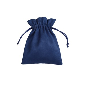 Dark Blue <b>Drawstring</b> Jewelry Bag 8x10cm Fabric Storage <b>Pouch</b> For Rings Cosmetics Gifts Organize Jewelry Packaging - Product Image 5