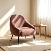 CARLFORD Großhandel Sessel aus Lammwollimitat – Akzentsessel für Wohnzimmer, Büro, Schlafzimmer und Hotel