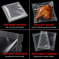Sacs en plastique sous vide scellés écologiques avec logo personnalisé imprimé pour la conservation des aliments, de la viande, des légumes et des produits surgelés