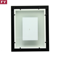 Cadre photo rectangulaire décoratif de bureau au design moderne et luxueux en miroir noir, idéal pour un cadeau d'anniversaire de mariage