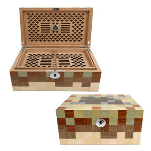Humidor de Cigarros GUEVARA de Madera Empalmada al por Mayor, Humidor de Escritorio con Revestimiento de Cedro Sólido para Tiendas de Cigarros, Accesorios de Cigarros de Lujo - Product Image 6