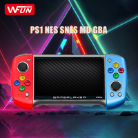 WFUN Gamepad de pantalla grande de 5,1 pulgadas Joystick X19 Plus Consola de juegos retro portátil Compatible con PS1 GBC MD Consola de juegos nostálgica