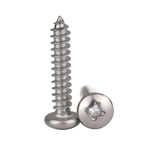 M2.6-M4.8 # 6- # Tornillos Autorroscantes de Cabeza Plana de Acero Inoxidable 304, Recubiertos de Zinc, 12 ANSI/JIS, 25 mm, para Láminas de Madera - Product Image 3