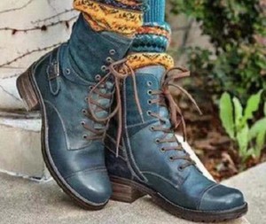 Man Leather <b>Boots</b> Ankle Lace-up Round Toe Rubber Outsole Warm Plush Lining Autumn Style Waterproof Casual <b>Boots</b> Wholesale - Product Image 4