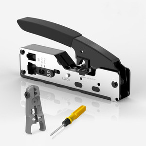 Cạnh Tranh bạc màu đa chức năng Cat5 Cat6 CAT7 pha lê Đầu uốn tóc bồng công cụ Kit FTTH công cụ kẹp cáp - Product Image 1