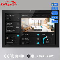 Tablette de réservation de salles de réunion Android 14 avec contrôleur de bureau intelligent 10 14 15,6 pouces, affichage mural POE et barre lumineuse latérale LED RK3576S