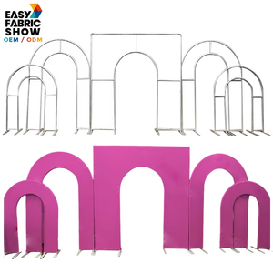 結婚式 & イベント用3Dレイヤードデザインのヘビーデューティアルミヴィンテージ取り外し可能なウェディングアーチバックドロップスタンド - Product Image 1