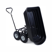 Côtés Heavy Duty 4 Roues En Acier Utilitaire Extérieur Chariot Outil Chariot Cour Jardin Maille Chariot Wagon Pliant Wagon