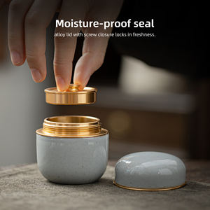 Boîte à matcha en porcelaine pour la vente en gros RTS - <span class=keywords><strong>Accessoire</strong></span> de cérémonie du thé japonaise, boîte à matcha de qualité alimentaire résistante à la chaleur - Product Image 5