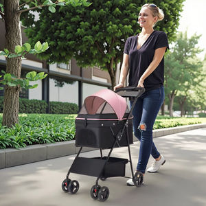 Taşınabilir <span class=keywords><strong>Pet</strong></span> seyahat arabası hafif köpek taşıyıcı tek bir tıklama ile katlanır tasarım olmayan ayrılabilir kedi seyahat sepeti yiyecek tepsisi - Product Image 2