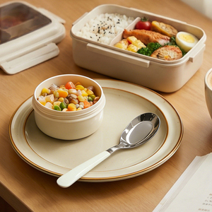 Cuillère <span class=keywords><strong>à</strong></span> dîner en acier inoxydable pour la cuisine domestique, finition miroir, manche crème de luxe, couverts sûrs pour les aliments, approvisionnement en gros - Product Image 4