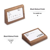 Support de Présentation de Cartes de Table Double Face en Bois Massif Écologique pour Décoration Intérieure avec Panneaux de Prix et de Présentation