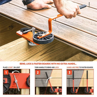Outil de redressement de planches de terrasse, plieur de planches universel, support de bol universel, adapté aux planches de terrasse composites, aux joints en bois et en métal