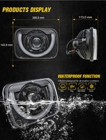 Classique Bronco Toyota Chevrolet 5x7 Salut Lo Double Faisceau Carré Led Projecteur Phare pour Semi Camion