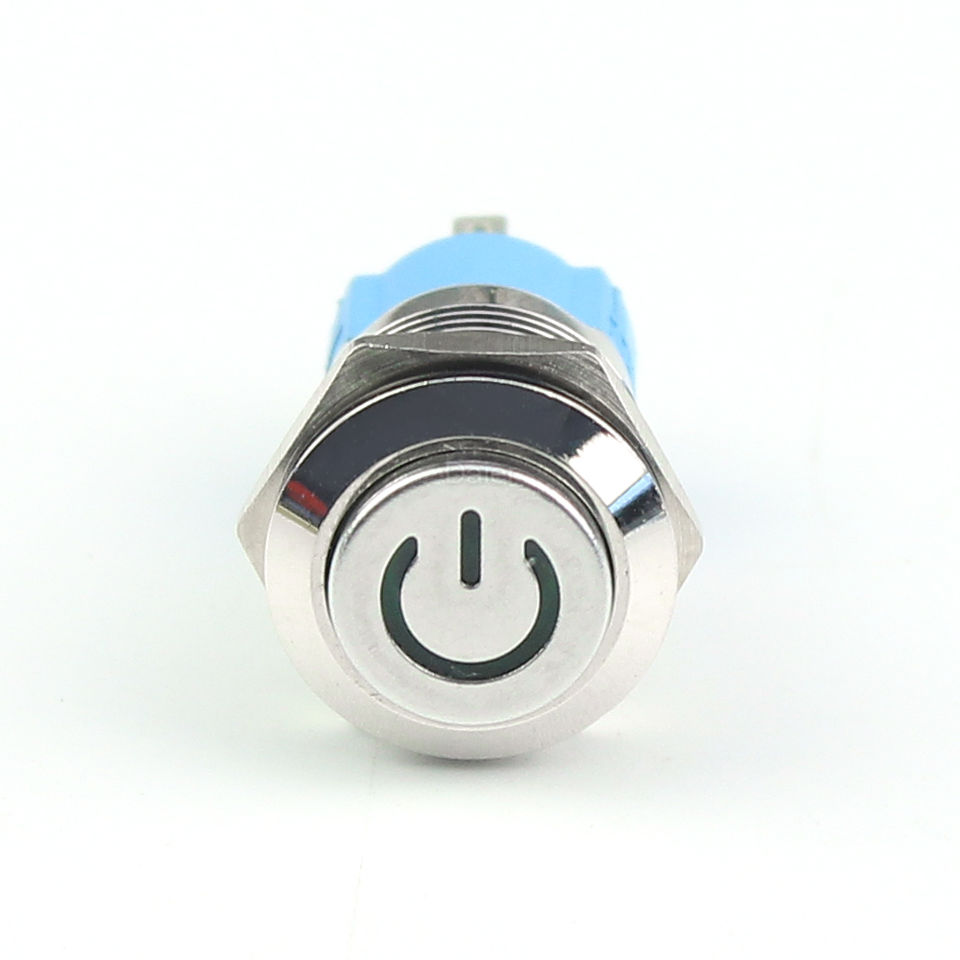 Custom 12MM 4Pin ON-OFF Metal Push Button Switch Waterproof High Button Push Button Electrical Switch with Power LED