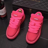 Chaussures pour hommes respirantes à lacets, bout rond, style coréen, motif à carreaux blancs, tige en cuir véritable, PU, sportives et tendance