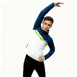 Custom <strong>Waterproof</strong> Running <strong>Jacket</strong> with Zipper <strong>Thin</strong> Polyester Spring Season Quick Dry &amp; Wind Proof - Product Image 2