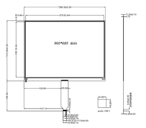 Módulo de pantalla de papel electrónico de 13,3 pulgadas, 4 colores, 960 × 680, pantalla de tinta electrónica SPI de alta resolución, negro, blanco, rojo, amarillo, potencia ultrabajo consumo - Product Image 6