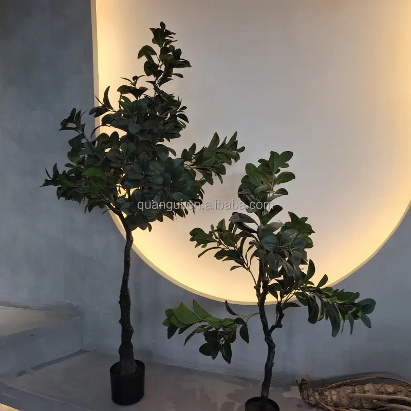 ユニークなカスタム人工植物フィドルリーフイチジクの木鉢植え屋内屋外ホームオフィスの装飾のための偽の植物