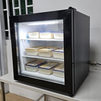 Vente en gros de mini congélateur de présentation de crème glacée à trois couches