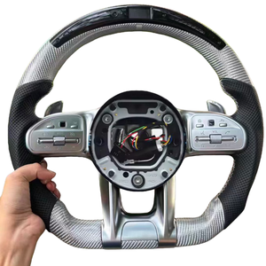 พวงมาลัยคาร์บอนไฟเบอร์ปรับแต่งได้เหมาะสำหรับ <span class=keywords><strong>Mercedes</strong></span> Benz W206 W205 W222 W223 W213 W463 AMG GT A45 C63 E63GLS63 - Product Image 6