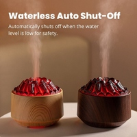 Diffuseur d'arômes en bois foncé, humidificateur, lumière LED 7 couleurs, fonctionnement à un bouton, diffuseur d'huiles essentielles