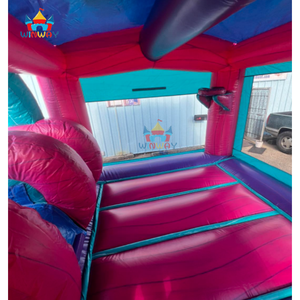 قلعة قفز كومبو تجارية من كلوريد البولي فينيل مع زحليقة قابلة للنفخ للفتيات الساحرة قابلة للنفخ مع زحليقة للإيجار - Product Image 6