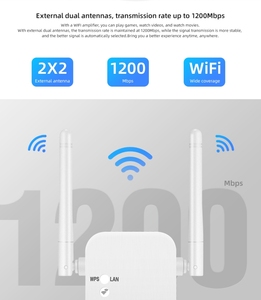 La mejor oferta, extensor repetidor inalámbrico de doble banda de 1200Mbps, extensor <span class=keywords><strong>Wifi</strong></span>, amplificador de señal, repetidor de largo alcance, punto de acceso Wi-fi - Product Image 6