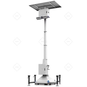 Torre de Luz LED Solar, Luz Blanca de Alto Brillo, Mástil de Iluminación Móvil para Jardín, Eventos, Seguridad en Exteriores - Product Image 1