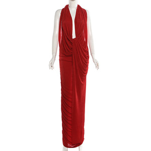 Vestido Maxi de <span class=keywords><strong>Alta</strong></span> Calidad, Diseño Moderno, Sexy, Tejido, con Estampado Digital, Ecológico, Venta al Por Mayor, <span class=keywords><strong>Boutique</strong></span> 2026 - Product Image 3
