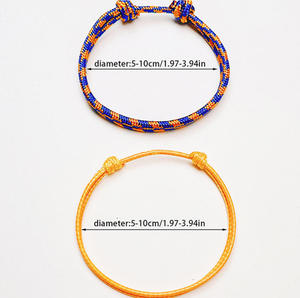 Juego de 2 Pulseras Náuticas de Cuerda Trenzada Encerada, Hechas a Mano, Ajustables, de Nailon y Paracord - Product Image 3