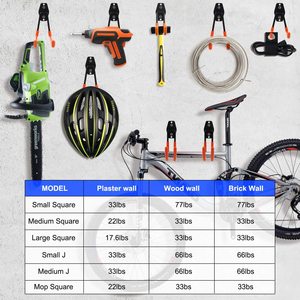 15 crochets de garage robustes à fixation murale pour outils de jardin, rangement d'outils pour échelle - Product Image 2